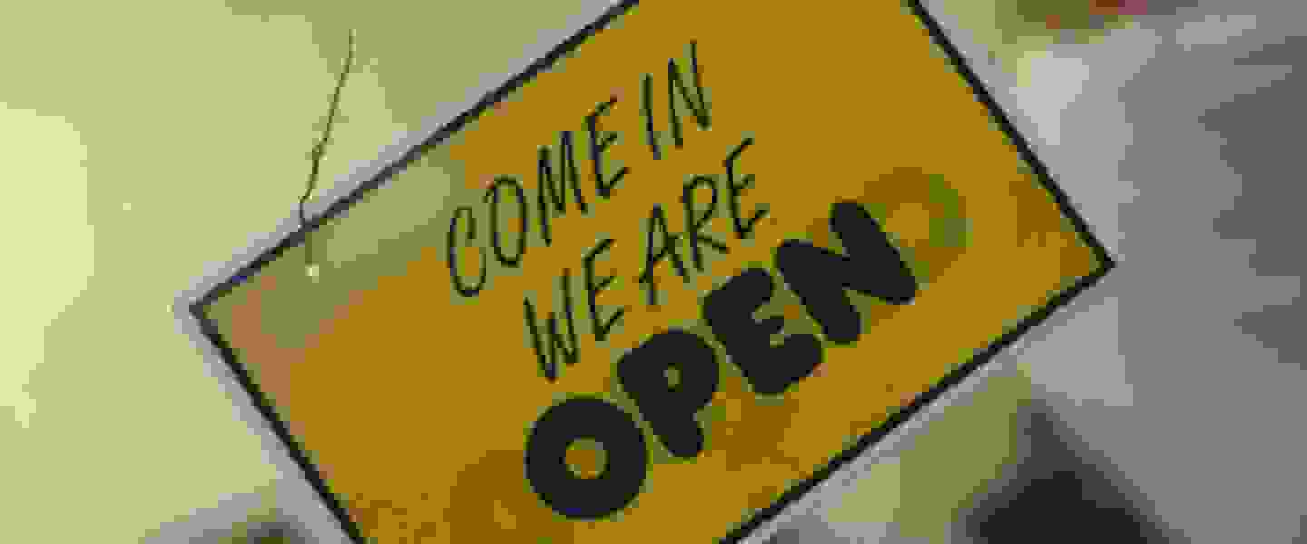 We are open sign